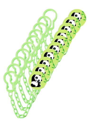 Luqu Pacifier Holder Chain-Green-Pack of 10