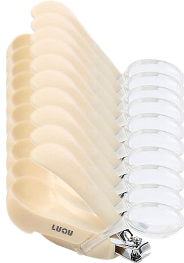 لوقو مقص أظافر مع عدسة مكبرة - أصفر - عبوة من 10 قطع