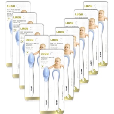 لوقو مجموعة ملاعق مستشعرة للحرارة- أزرق - 10 مجموعة