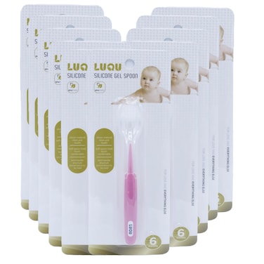 Luqu Spoon Silicone-Pink-Pack of 10