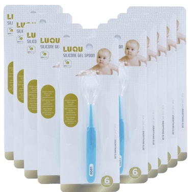 Luqu Spoon Silicone-Blue-Pack of 10