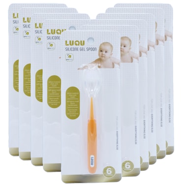 Luqu Spoon Silicone-Orange-Pack of 10