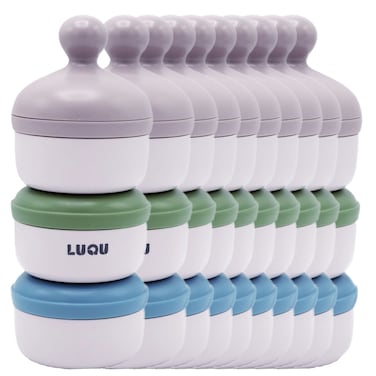 حاوية حليب مجفّف - طقم من 3 طبقات ازرق - 10 قطعة