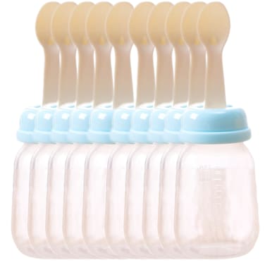 Food Feeder With Spoon 120ml Blue-pack of 10