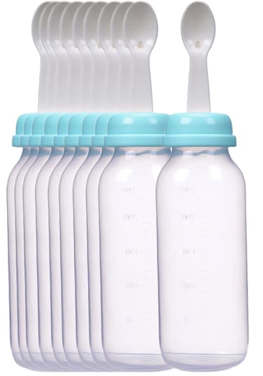 Food Feeder With Spoon 240ml Blue-pack of 10