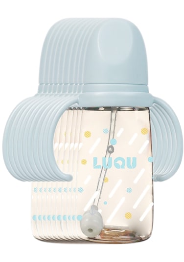 Feeding Bottle PPSU With Handle-200ml-Blue-Pack of 10