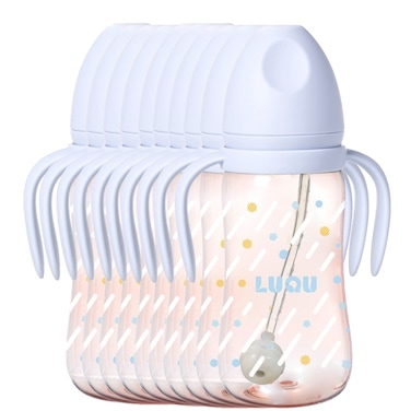 Feeding Bottle PPSU With Handle-300ml-Blue -Pack of 10