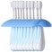 فرشاة أسنان السيليكون شكل زهرة أزرق-10 قطعة