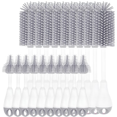 Silicone Baby Bottle Brush Set - 3 in 1 Pink-Pack of 10