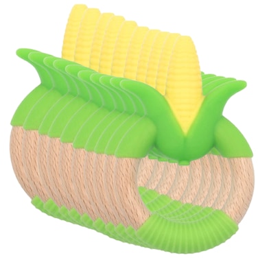 عضاضة خشبية + سيليكون - زهرة -10 قطعة