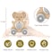 Silicone + Wood Teether- Wheelie Toy-Pack of 10