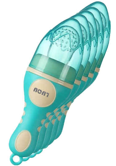 Luqu Fruit Feeder Silicone-Blue-Pack of 5