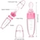 Luqu Food Feeder Silicone With Spoon-Pink-Pack of 5