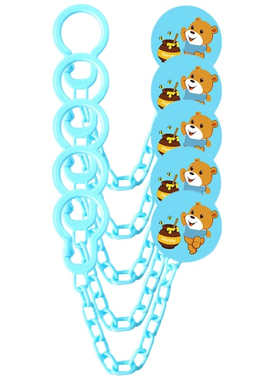 Luqu Pacifier Holder Chain-Blue-Pack of 5
