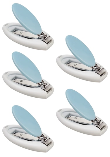 لوقو مقص أظافرعلى شكل بيضة - ازرق - عبوة من 5 قطع