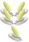 Luqu Nail Clipper Egg Shape-Green-Pack of 5