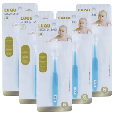 Luqu Spoon Silicone-Blue-Pack of 5