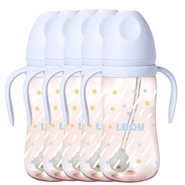 Feeding Bottle PPSU With Handle-300ml-Blue -Pack of 5