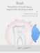 Tooth Brush Flower Shape Silicone Blue-Pack of 5