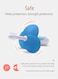 Tooth Brush Flower Shape Silicone Blue-Pack of 5