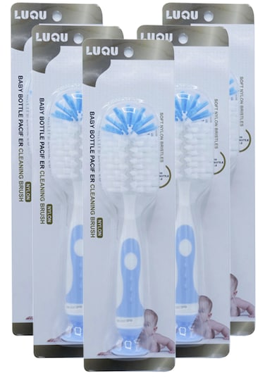 Bottle &amp; Nipple Cleaning Brush-Blue -Pack of 5