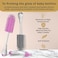 Silicone Baby Bottle Brush Set - 3 in 1 Grey-Pack of 5