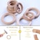 Silicone + Wood Teether- Hexagon-Pack of 5