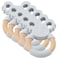 Silicone + Wood Teether- Head-Pack of 5