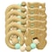 Silicone + Wood Teether- Bird-Pack of 5