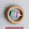 Silicone + Wood Teether- Circle-Pack of 5
