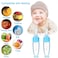 Luqu Food Feeder Silicone With Spoon-Blue-Pack of 3