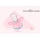 Luqu Pacifier Silicone Flat Head 0+m-Pink-Pack of 3