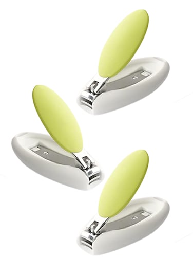 لوقو مقص أظافرعلى شكل بيضة - اخضر - عبوة من 3 قطع