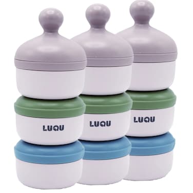 حاوية حليب مجفّف - طقم من 3 طبقات ازرق - 3 قطعة