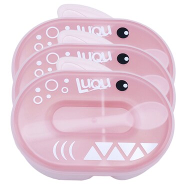 Feeding Bowl With Spoon-Pink - Pack of 3