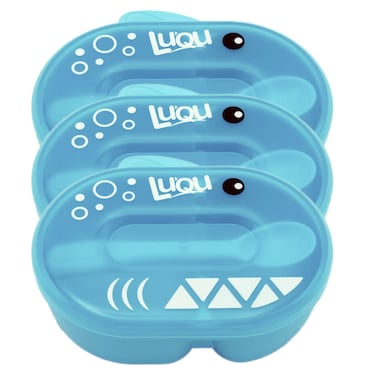 Feeding Bowl With Spoon-Blue -Pack of 3