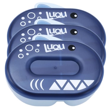 Feeding Bowl With Spoon Deep-Blue -Pack of 3