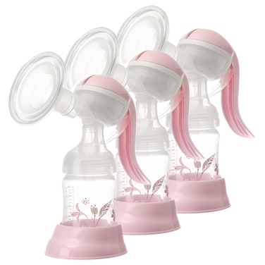 Breast Pump Manual-Pink -Pack of 3