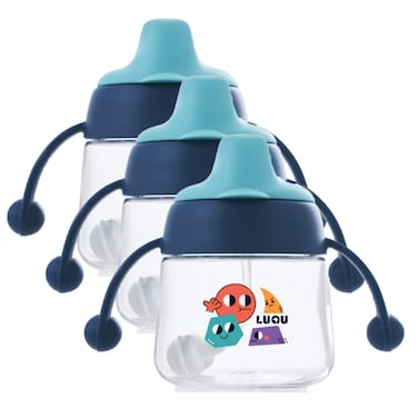 كوب ماء منقار البط - كوب تريتان 180 مل، وردي-3 قطعة