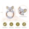 Silicone + Wood Teether- Face-Pack of 3