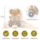 Silicone + Wood Teether- Wheelie Toy-Pack of 3