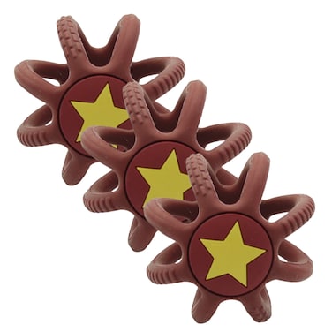 عضاضة سيليكون شكل كرة - أحمر-3 قطعة