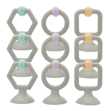 عضاضة سيليكون- مجموعة مكونة من 3 قطع -3 مجموعة