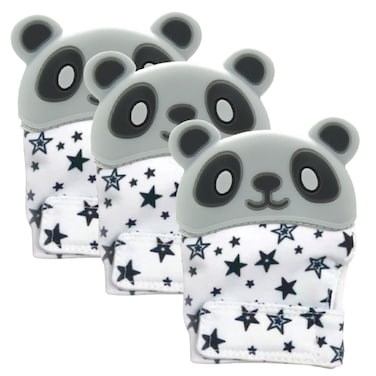 Silicone Mitten- Gray-Pack of 3