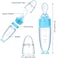 Luqu Food Feeder Silicone With Spoon-Blue-Pack of 2