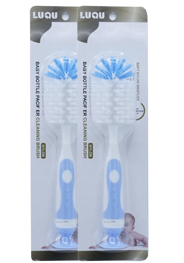 Bottle &amp; Nipple Cleaning Brush-Blue -Pack of 2
