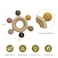 Silicone + Wood Teether- Hexagon-Pack of 2