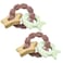 Silicone + Wood Teether- Star-Pack of 2