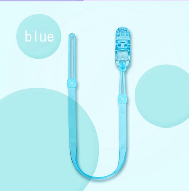 Luqu Pacifier Holder Silicone-Blue-Pack of 2
