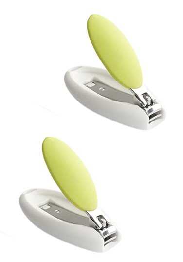 لوقو مقص أظافرعلى شكل بيضة - اخضر - عبوة من قطعتين